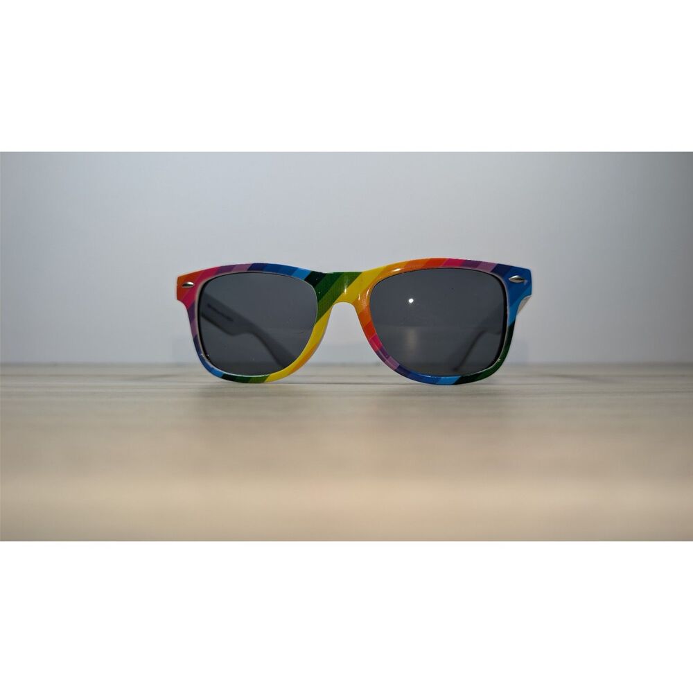 Center Rainbow Sunglasses Wayfarer Style UV Shades